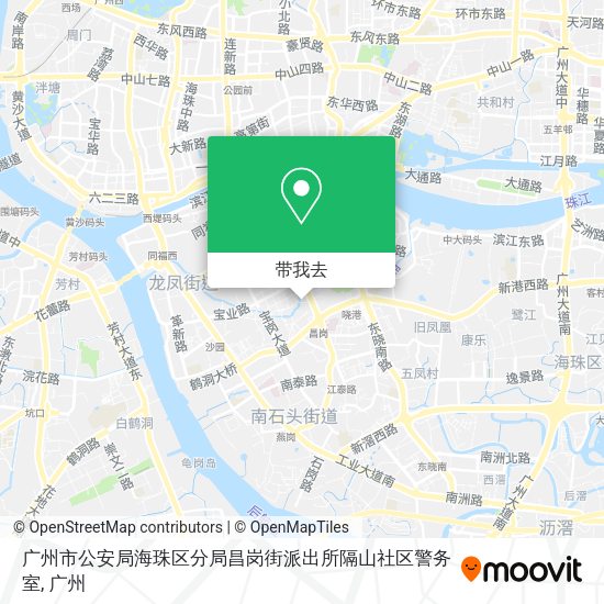 广州市公安局海珠区分局昌岗街派出所隔山社区警务室地图