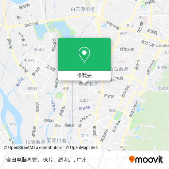 金田电脑盘带、珠片、绣花厂地图