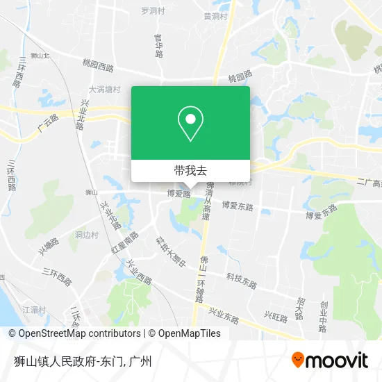 狮山镇人民政府-东门地图