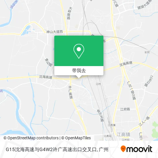G15沈海高速与G4W2许广高速出口交叉口地图