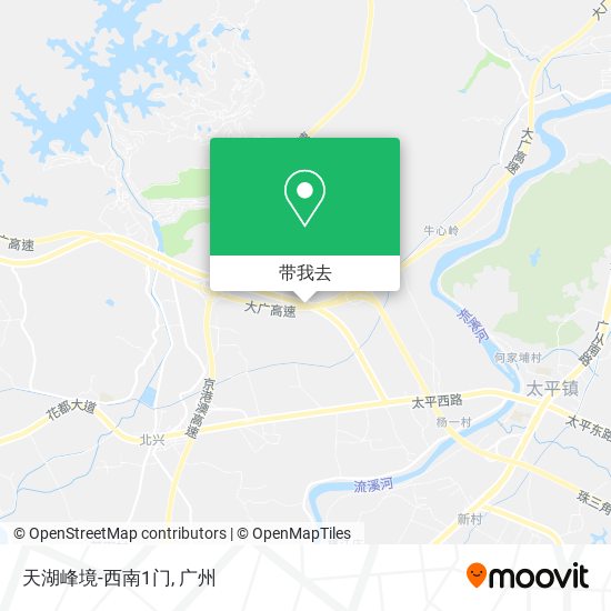 天湖峰境-西南1门地图