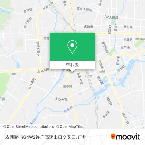 农新路与G4W2许广高速出口交叉口地图