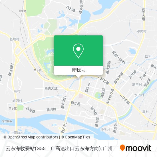 云东海收费站(G55二广高速出口云东海方向)地图