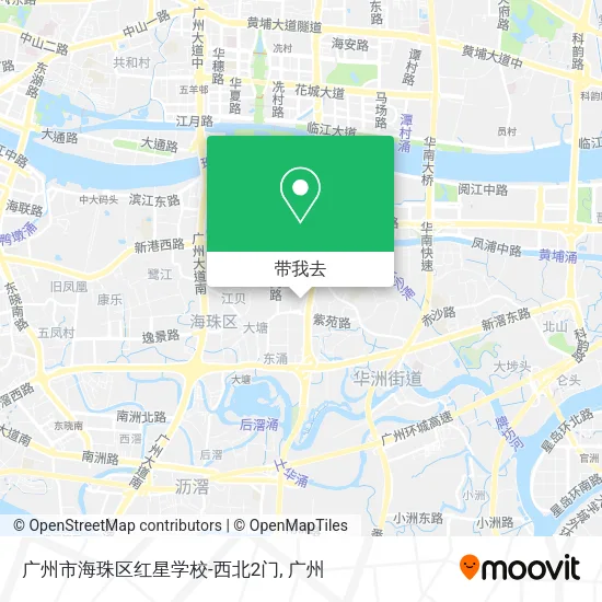 广州市海珠区红星学校-西北2门地图