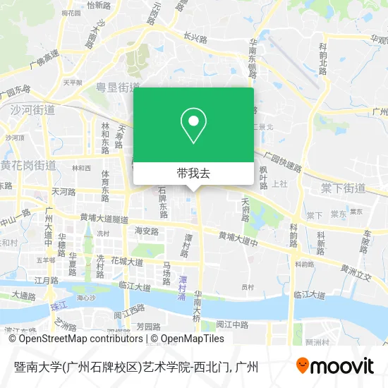 暨南大学(广州石牌校区)艺术学院-西北门地图