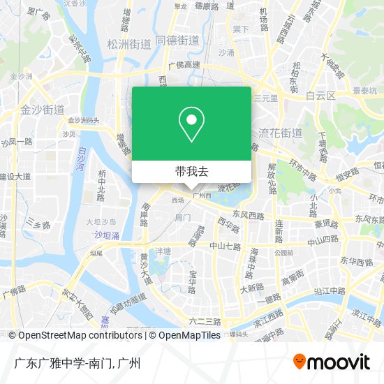 广东广雅中学-南门地图