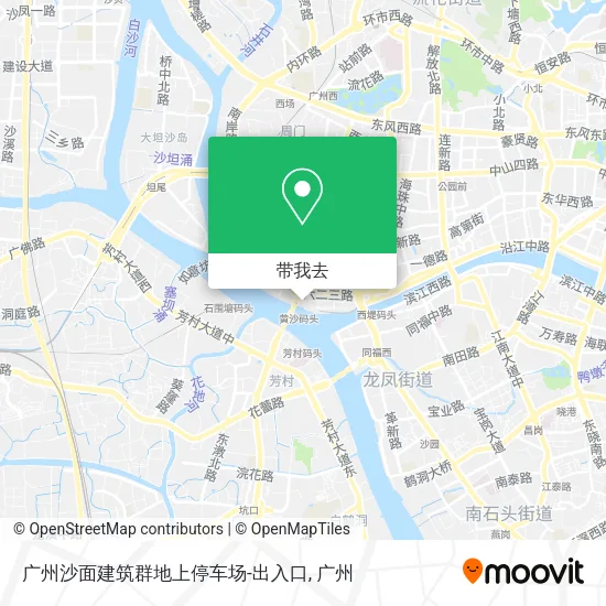 广州沙面建筑群地上停车场-出入口地图
