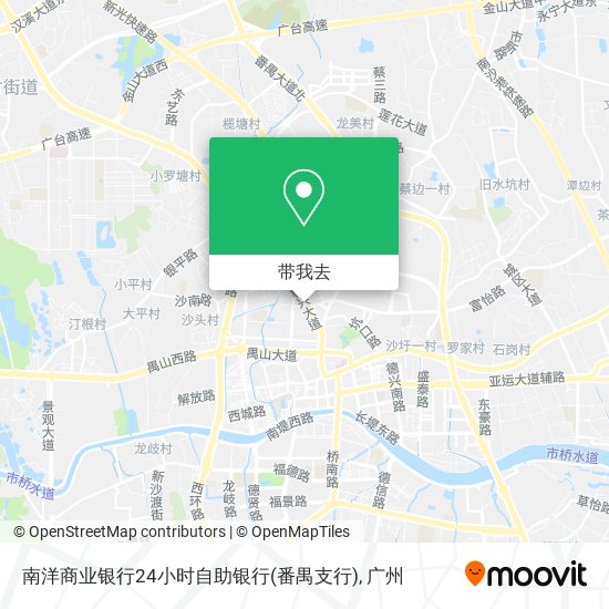 南洋商业银行24小时自助银行(番禺支行)地图
