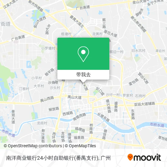 南洋商业银行24小时自助银行(番禺支行)地图