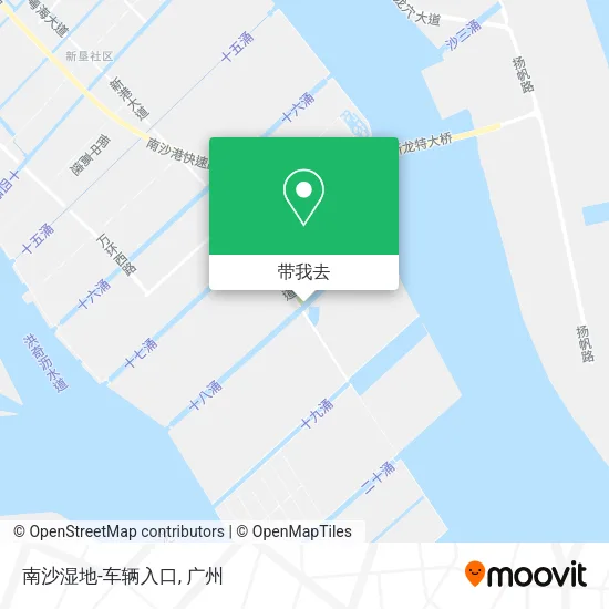 南沙湿地-车辆入口地图
