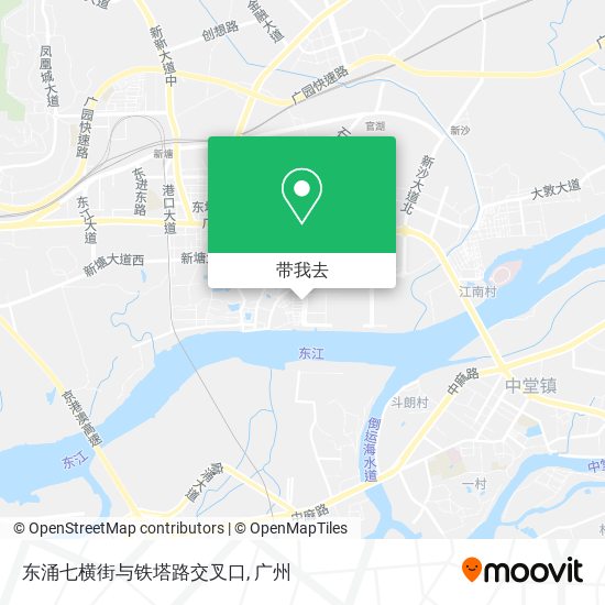 东涌七横街与铁塔路交叉口地图