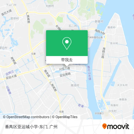 番禺区亚运城小学-东门地图