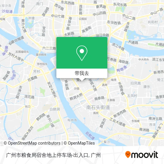 广州市粮食局宿舍地上停车场-出入口地图