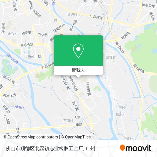 佛山市顺德区北滘镇志业橡胶五金厂地图
