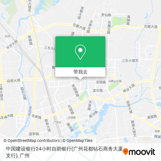 中国建设银行24小时自助银行(广州花都钻石商务大厦支行)地图