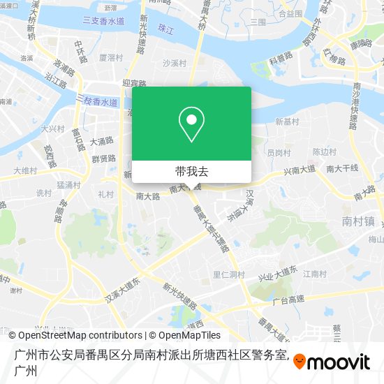 广州市公安局番禺区分局南村派出所塘西社区警务室地图
