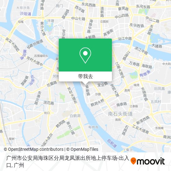 广州市公安局海珠区分局龙凤派出所地上停车场-出入口地图