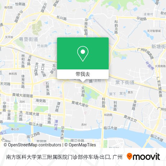 南方医科大学第三附属医院门诊部停车场-出囗地图