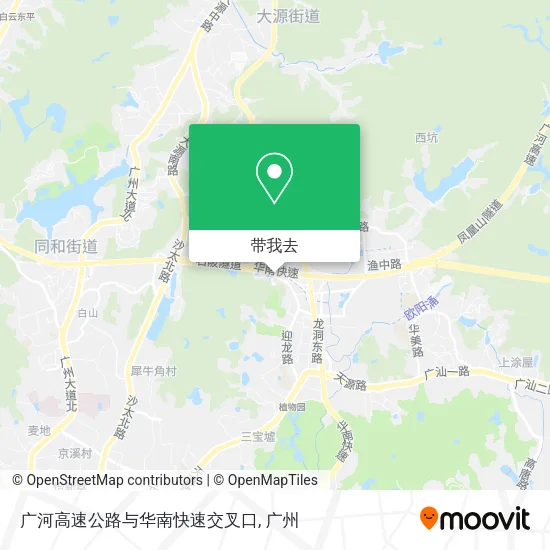 广河高速公路与华南快速交叉口地图