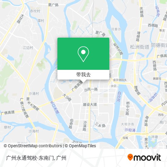 广州永通驾校-东南门地图