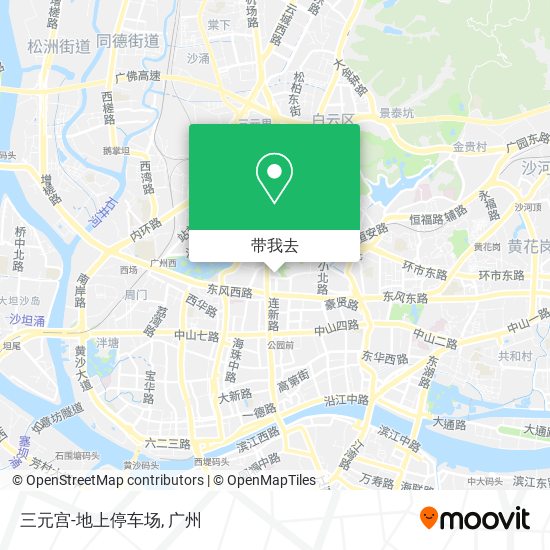 三元宫-地上停车场地图