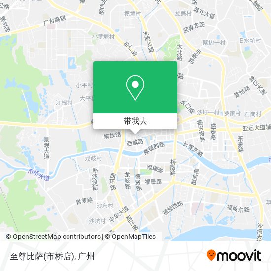 至尊比萨(市桥店)地图