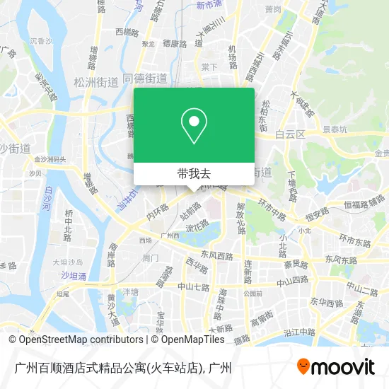 广州百顺酒店式精品公寓(火车站店)地图