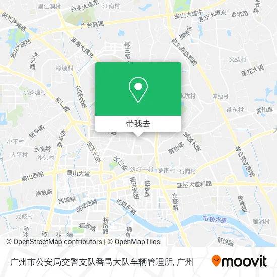 广州市公安局交警支队番禺大队车辆管理所地图