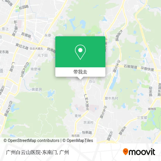 广州白云山医院-东南门地图