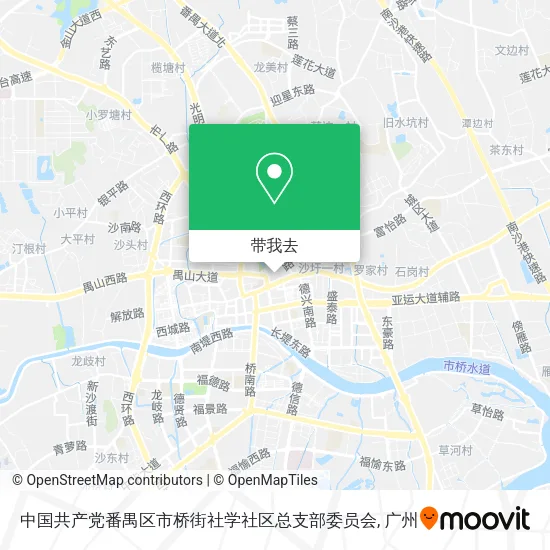 中国共产党番禺区市桥街社学社区总支部委员会地图