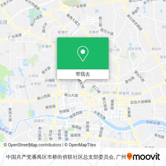 中国共产党番禺区市桥街侨联社区总支部委员会地图