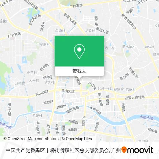 中国共产党番禺区市桥街侨联社区总支部委员会地图