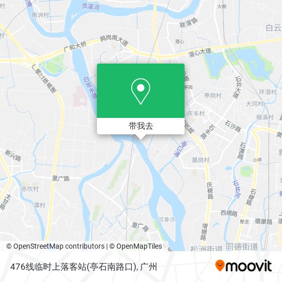 476线临时上落客站(亭石南路口)地图