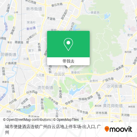 城市便捷酒店连锁广州白云店地上停车场-出入口地图