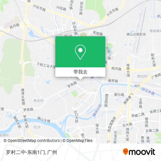 罗村二中-东南1门地图