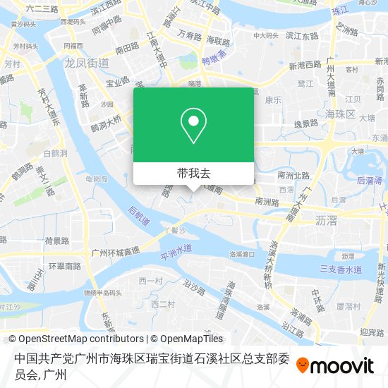 中国共产党广州市海珠区瑞宝街道石溪社区总支部委员会地图
