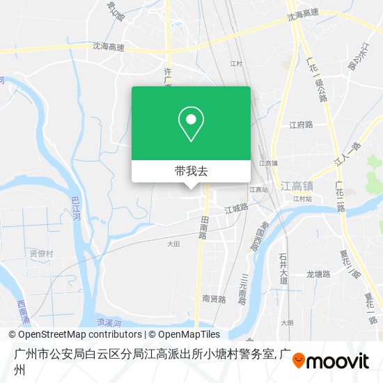 广州市公安局白云区分局江高派出所小塘村警务室地图