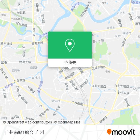 广州南站1站台地图
