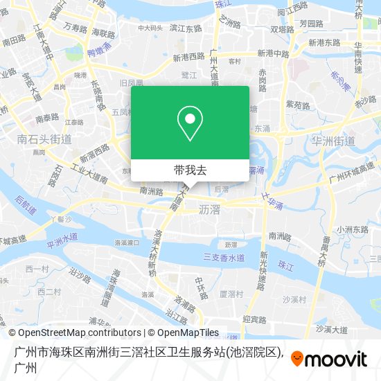 广州市海珠区南洲街三滘社区卫生服务站(池滘院区)地图