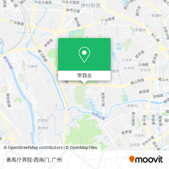 番禺疗养院-西南门地图