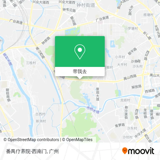 番禺疗养院-西南门地图