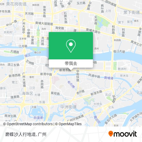磨蝶沙人行地道地图