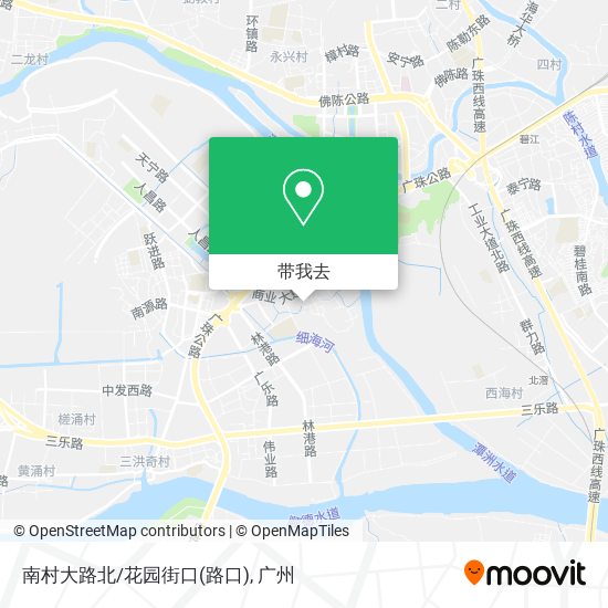 南村大路北/花园街口(路口)地图