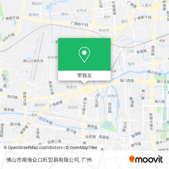 佛山市南海众口旺贸易有限公司地图