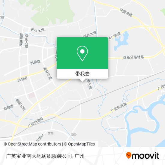 广英宝业南大地纺织服装公司地图