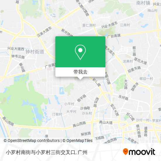 小罗村南街与小罗村三街交叉口地图