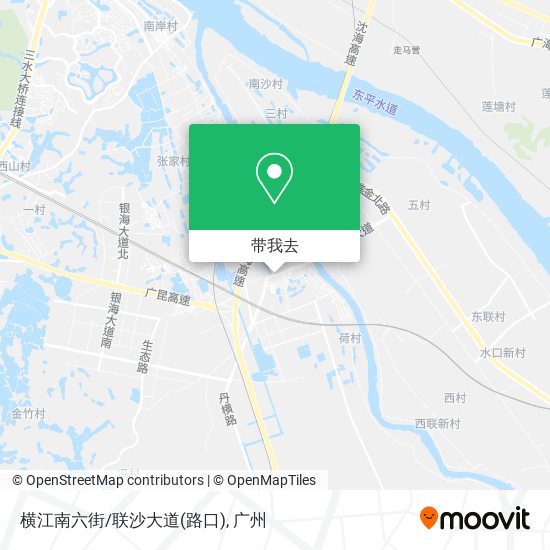 横江南六街/联沙大道(路口)地图