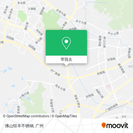 佛山恒丰不锈钢地图