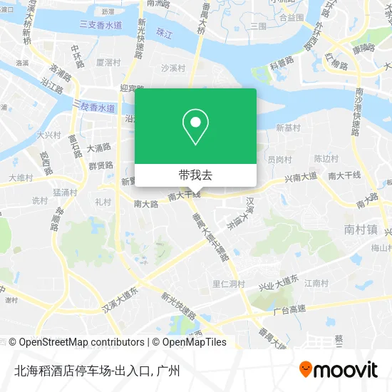 北海稻酒店停车场-出入口地图