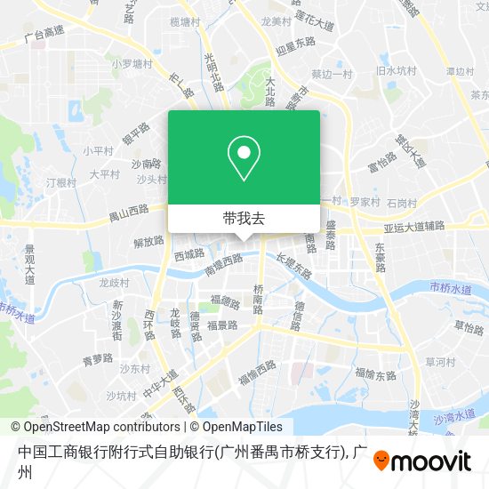 中国工商银行附行式自助银行(广州番禺市桥支行)地图